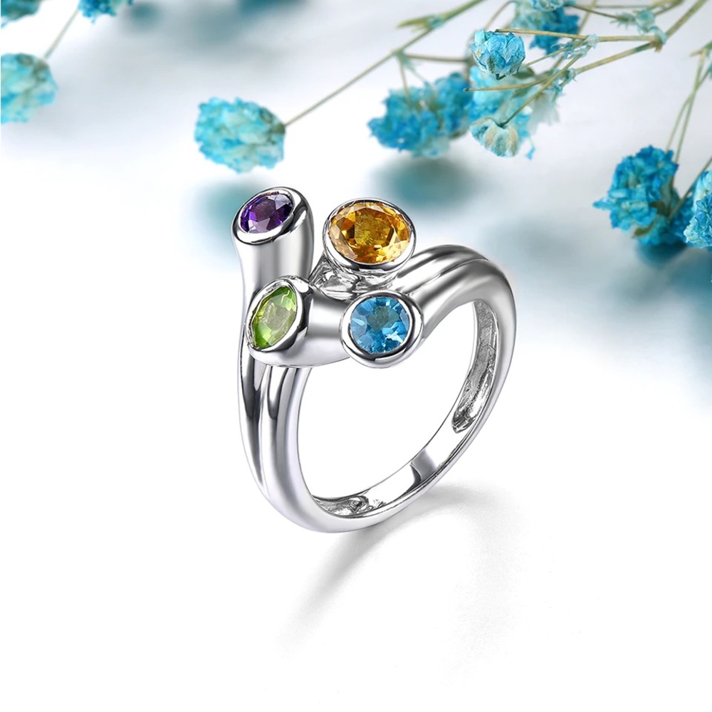Genuine Gemstones 925 Sterling Silver